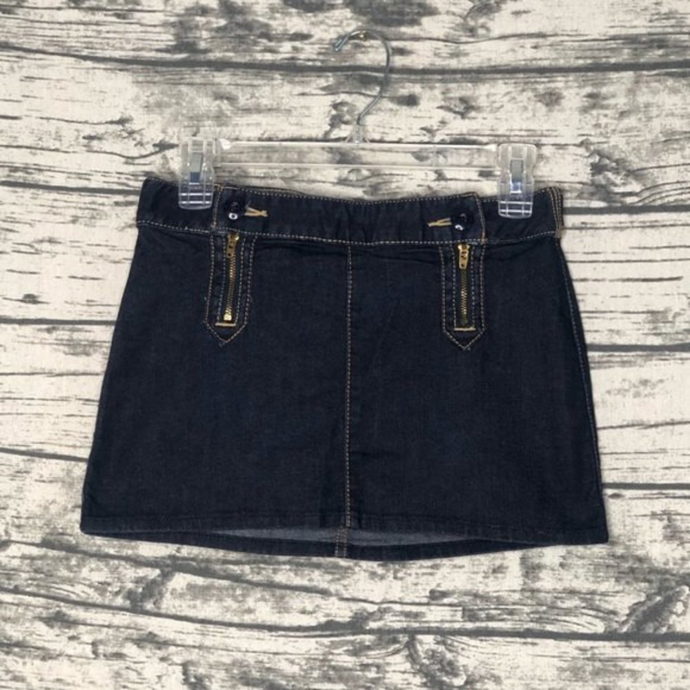 Guess Jean Button Zipper Skirt Size 24